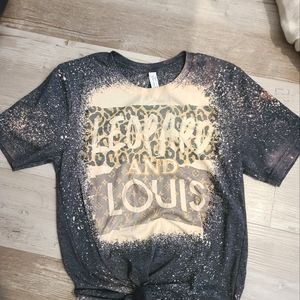 Leopard and Louis Vuitton custom made tee